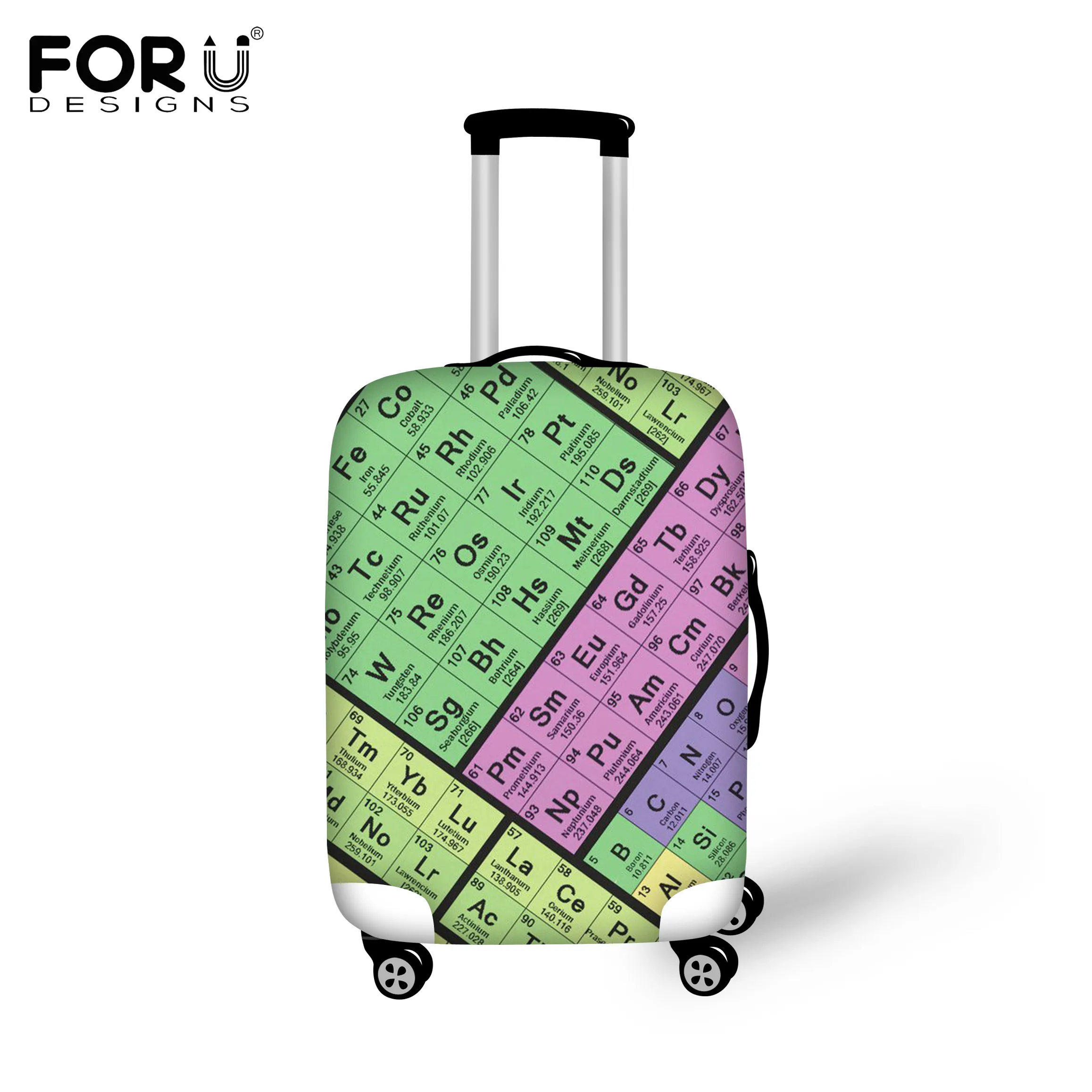 FORUDESIGNS/периодической таблицы узор путешествие по дороге Чемодан защитный