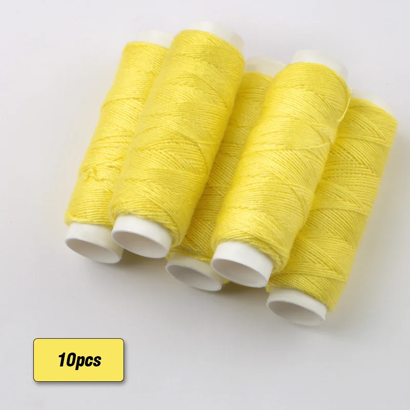 citrine x 10roll 50 м/рулон многоцветная ручная работа джинсовая толстая нить швейная игла diy швейная подходящая Полиэстер маленький рулон - Цвет: citrine x 10roll
