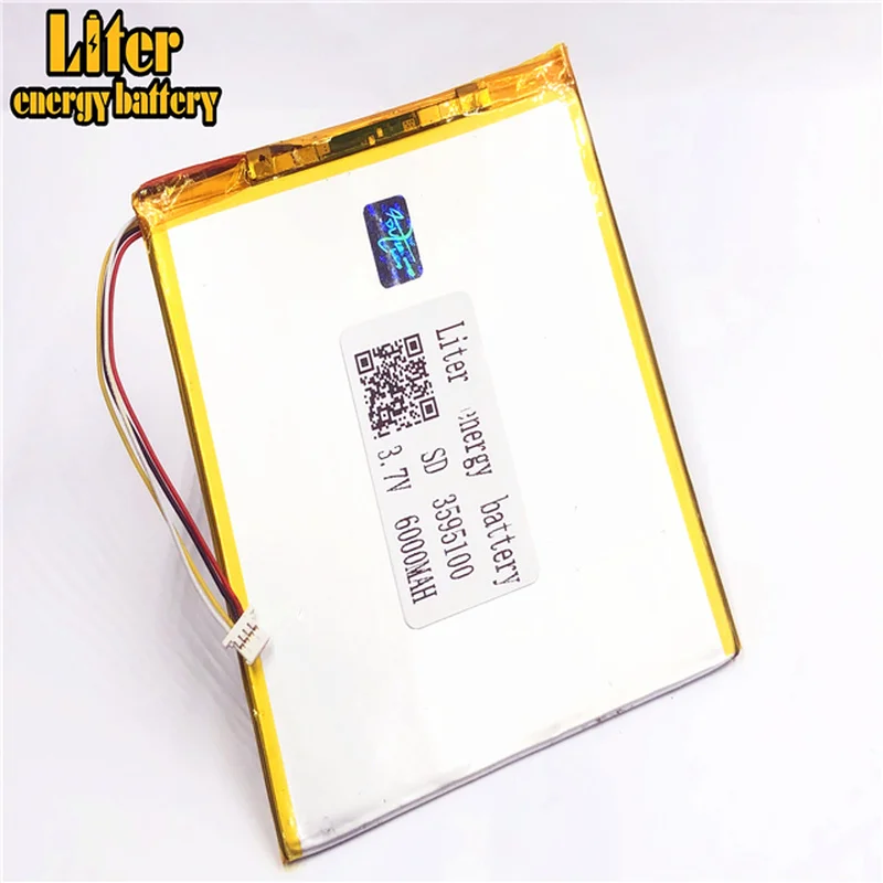 Вилка 1 0 4 P PC 3 7 V 3595100 6000mah аккумуляторная батарея lipo Солнечная зарядка для