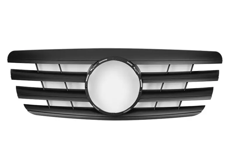 style B Для Mercedes-Benz E-class W210 2000-2002 с эмблемой CL стиль черный/плоский черный/все черный/серебристый/хром Передняя гоночная решетка - Цвет: style B