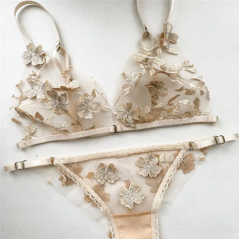 Сексуальное женское нижнее белье кружевные с цветочным узором Bralette бюстгальтер