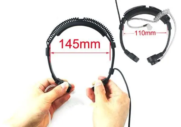 Flexible Throat Mic Microphone Covert Acoustic Tube Earpiece Headphone For Motorola XIRP8260/P8268/P8200/XPR6550 Two Way Radio