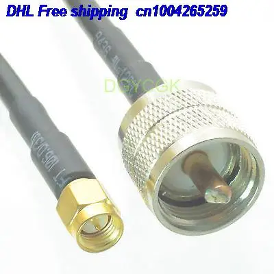 EMS/DHL 50 шт. PL259 UHF штекер для SMA KSR195 Перемычки косички 20 &quotкабель 22j |