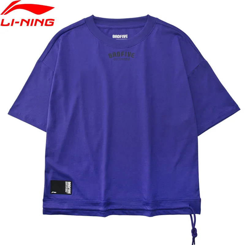 Li Ning Женская баскетбольная серия BAD FIVE Джерси 100% хлопок дышащие футболки