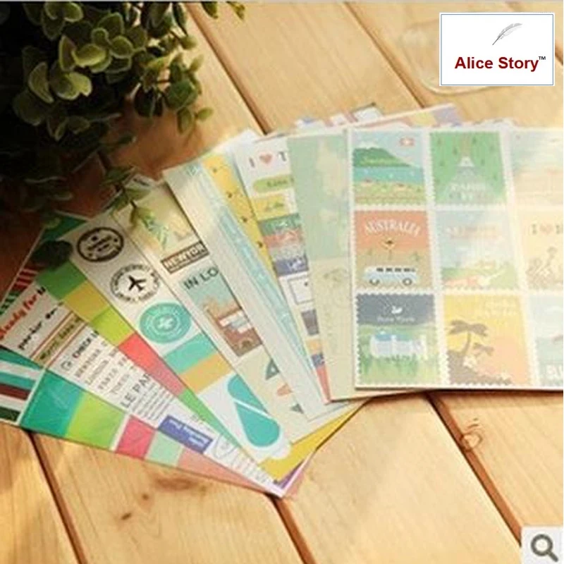 Винтажные наклейки для путешествий дневника блокнота журнал этикетка|sticker