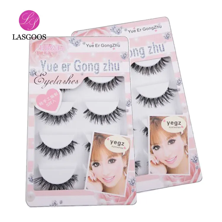 LASGOOS 10 пар красивые женские натуральные Толстые Накладные ресницы длинные ручной
