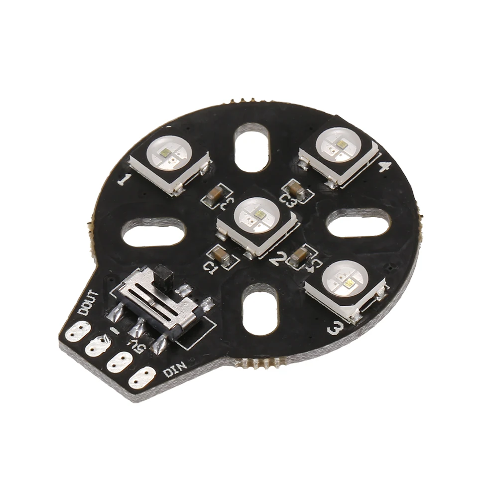 4pcs WS2812B 5V 5050 RGB Motor Led Board for Naze32 F3 CC3D Flight Control RC Racing Drone Quad LED Light Lamp Quadcopter Part | Игрушки и