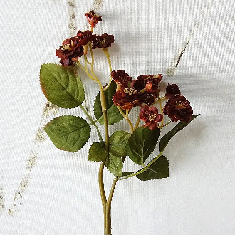 Искусственная мини розовая Цветочная ветка flores artificiales DIY свадебный домашний сад