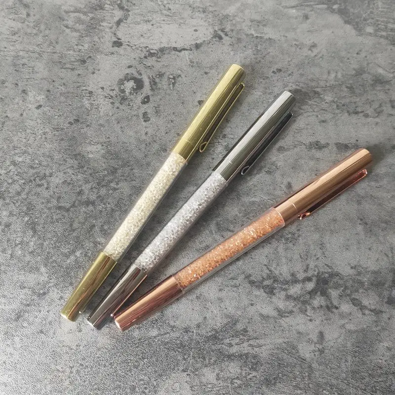 Гелевая ручка 2020 милые ручки для школы письма со стразами золотая розовая