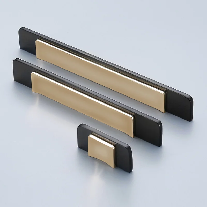 Современные дверные ручки и для кухонного шкафа металлические фурнитура черного