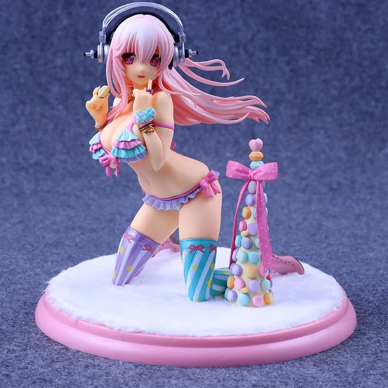 

Anime Sexy Figure Super Sonico with Macaroon Tower 1/7 Scale Painted PVC Action Figure Collectible Model Toys Doll 19cm