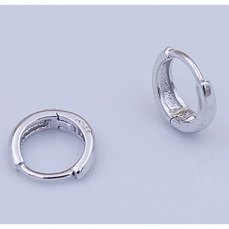 Горячая Распродажа 925 Серебряные женские серьги круглые серьги-кольца для женщин и мужчин простые очаровательные серьги подарок на день рождения ювелирные изделия 1Y230