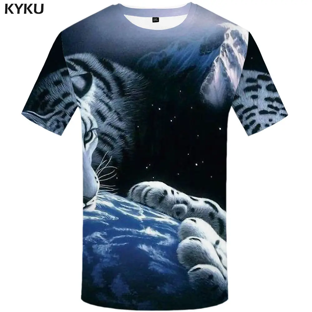 3d t shirt 09 Бренд KYKU, футболка с тигром, Мужская футболка с животным, футболка с 3d принтом, футболка в стиле хип-хоп, тонкая крутая Мужская одежда, новинка, летняя одежда размера плюс - Цвет: 3d t shirt 09