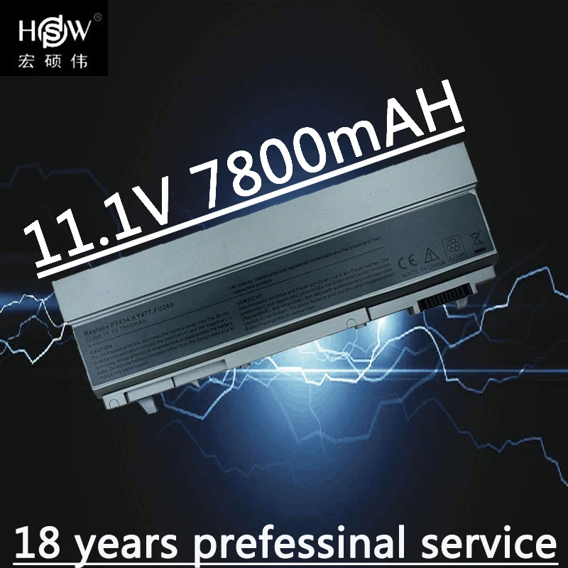 HSW 9 ячеистая для ноутбука Батарея Dell Latitude E6400 E6410 E6500 E6510 M2400 PT434 PT435 PT436 PT437 PT644 PT650 PT653