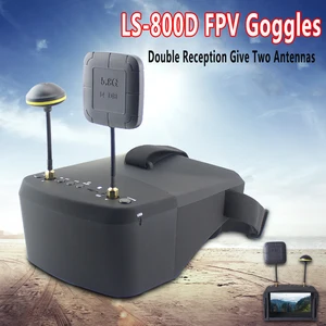 LS-800D FPV очки с DVR 5,8G 40CH 4,3 дюймов 5 дюймов 854*480 видеогарнитура HD 2000 мАч аккумулятор для радиоуправляемой модели