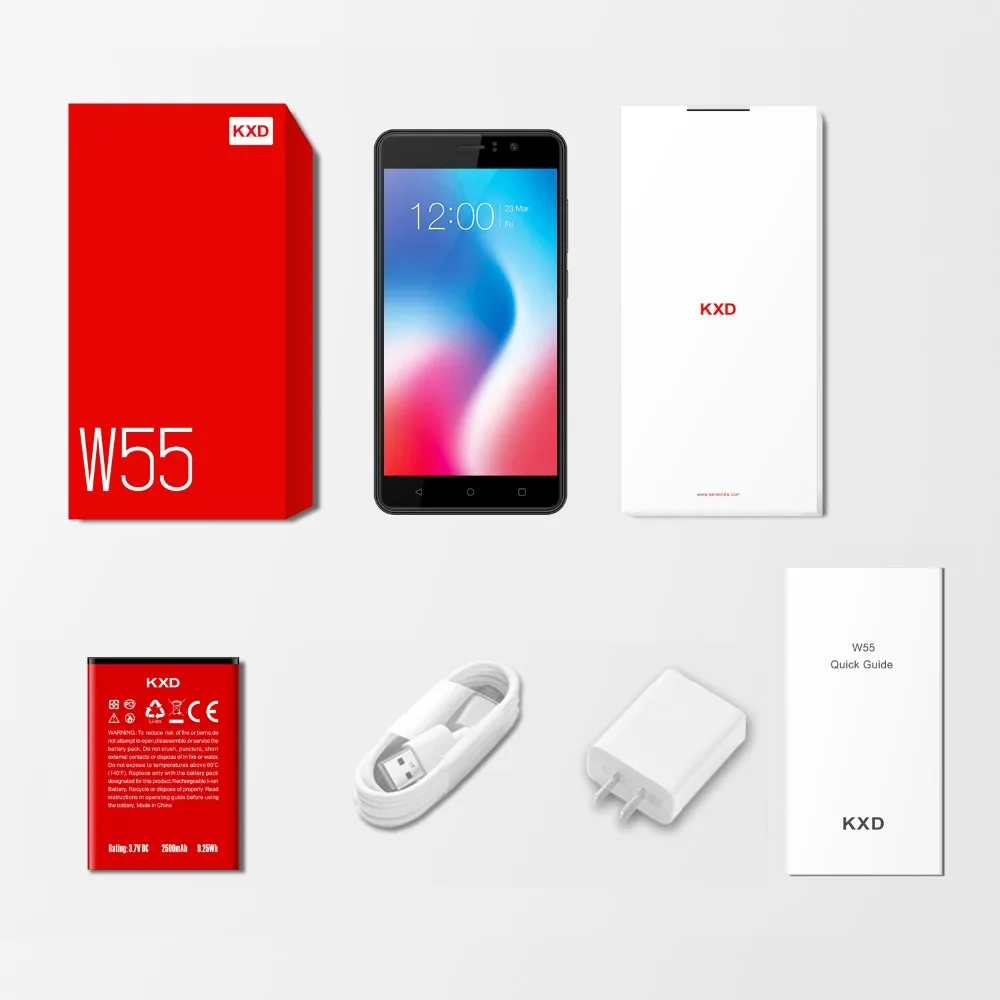 Новый стиль KXD W55 3g 5 &quotMT6580A 1 GB + 8 4 ядра Andriod6.0 5MP двойной Камера Dual Sim 2500 mAh Батарея