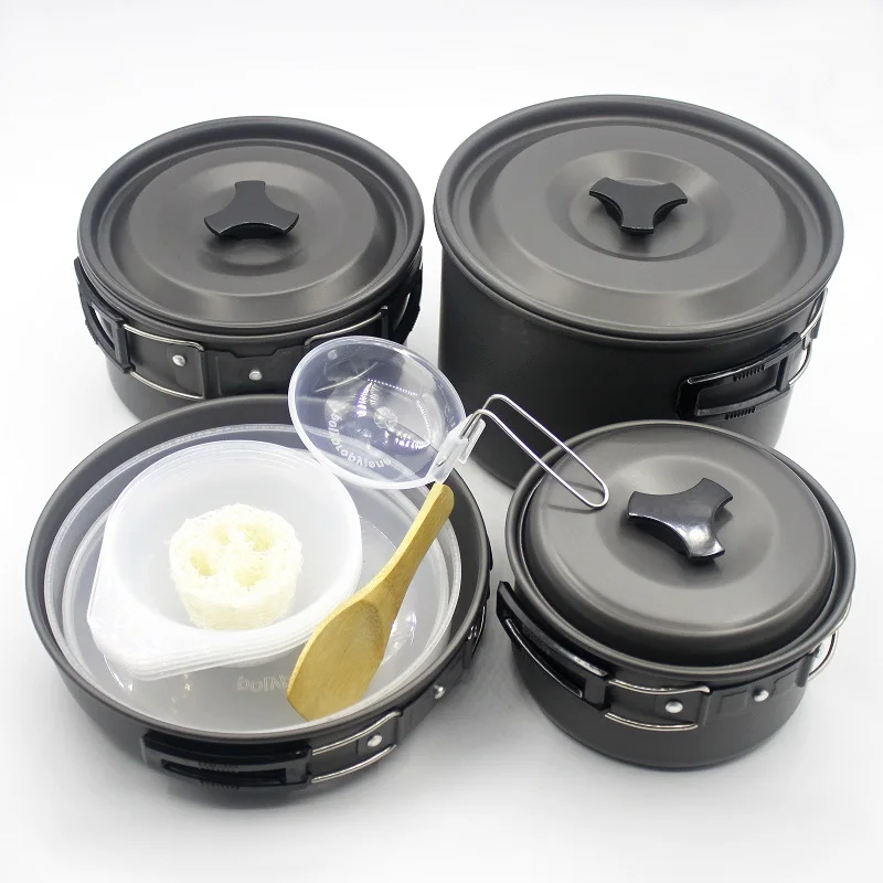 18 шт. портативная кухонная посуда набор для пикника походная