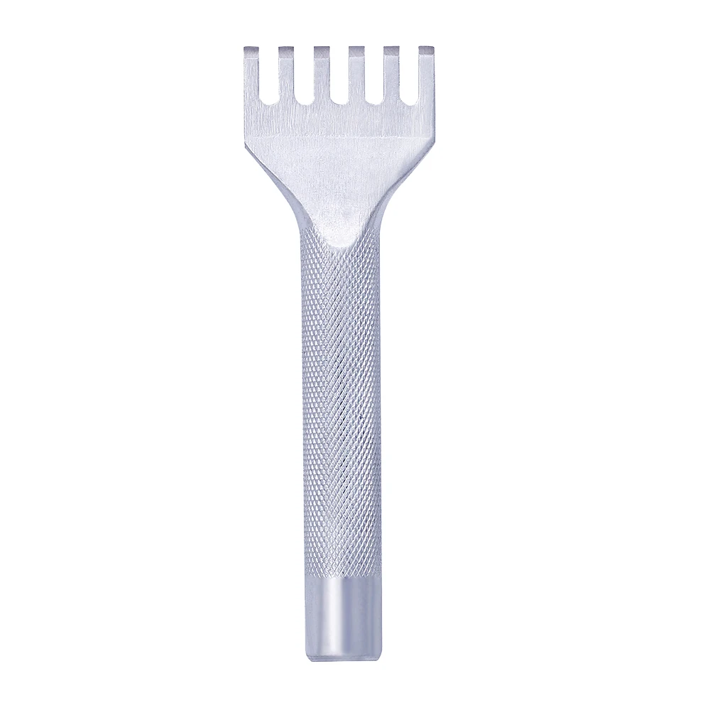 4mm 6 Prong LMDZ инструмент для рукоделия кожи 4 мм дырокол 1+ 2+ 4+ 6 зубец для шнуровки для сшивания Дырокол - Цвет: 4mm 6 Prong