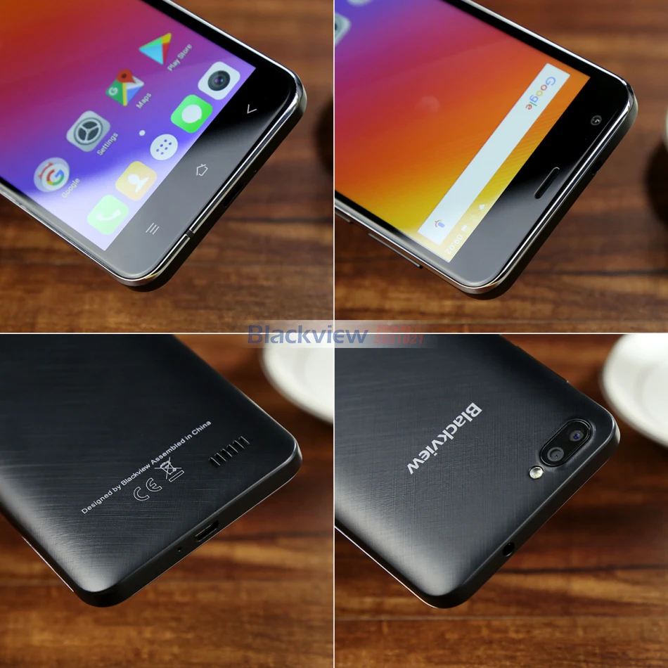 Blackview A7 мобильный телефон Android 7,0 MTK6580A четырехъядерный 5," 1 ГБ 8 ГБ 3 камеры 3g WCDMA 2800 мАч Dual SIM смартфон