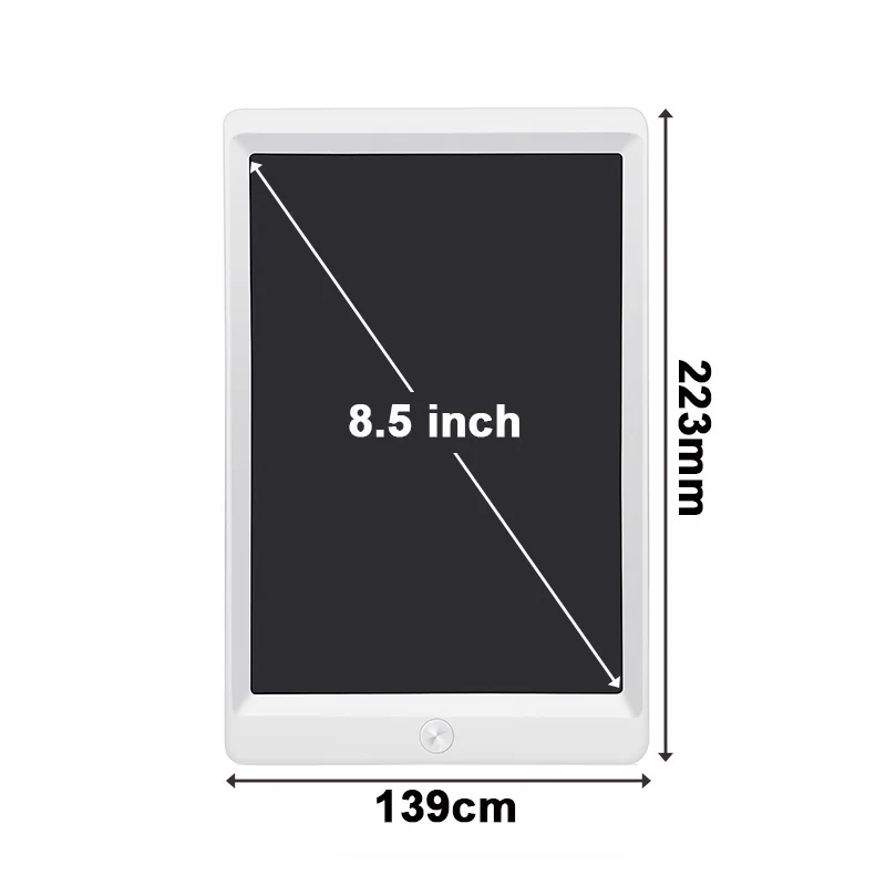 Owltree Smart 1" ЖК-планшет для письма, цифровой чертежный письмо от руки, электронный графический планшет, доска для сообщений - Цвет: 8.5 inch White