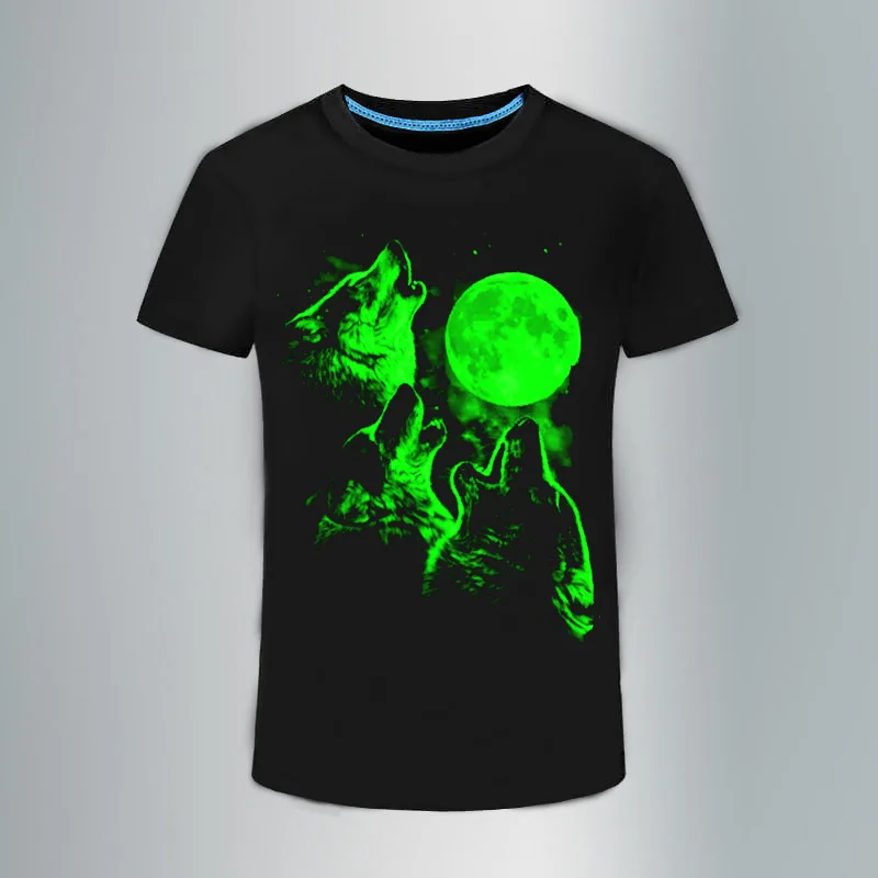 Светящиеся брендовые футболки для мальчиков мужские в стиле хип-хоп с неоновым