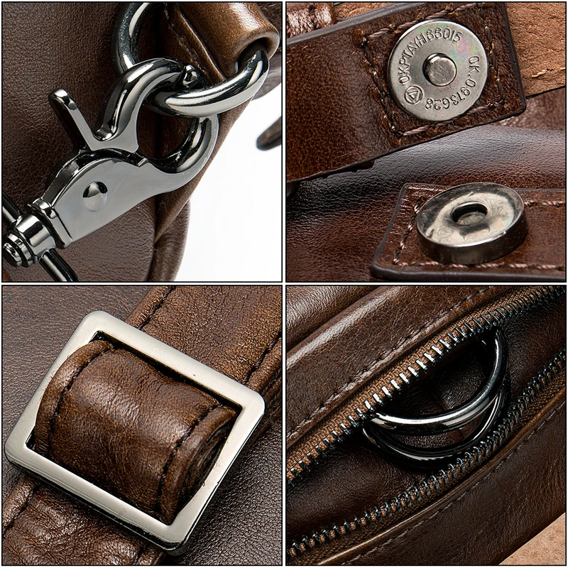 Винтажный однотонный кожаный рюкзак с большой емкостью|Мужские рюкзаки| |