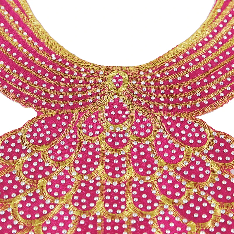 5 шт. расшитые бисером стразы кружевной вырез воротник аппликация нашивки