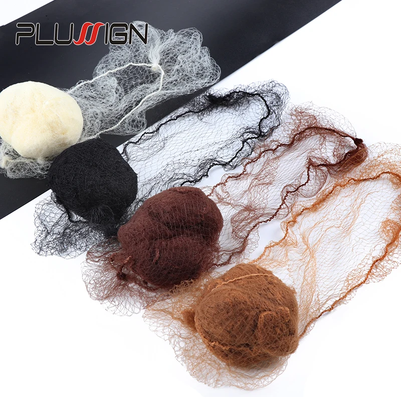   20Pcs Durable Nylon Hair Net For Bun Hair Hairstyle Tool Black Brown Beige Coffee 4 Colors 5Mm Mesh Hair Styling Hairnets 