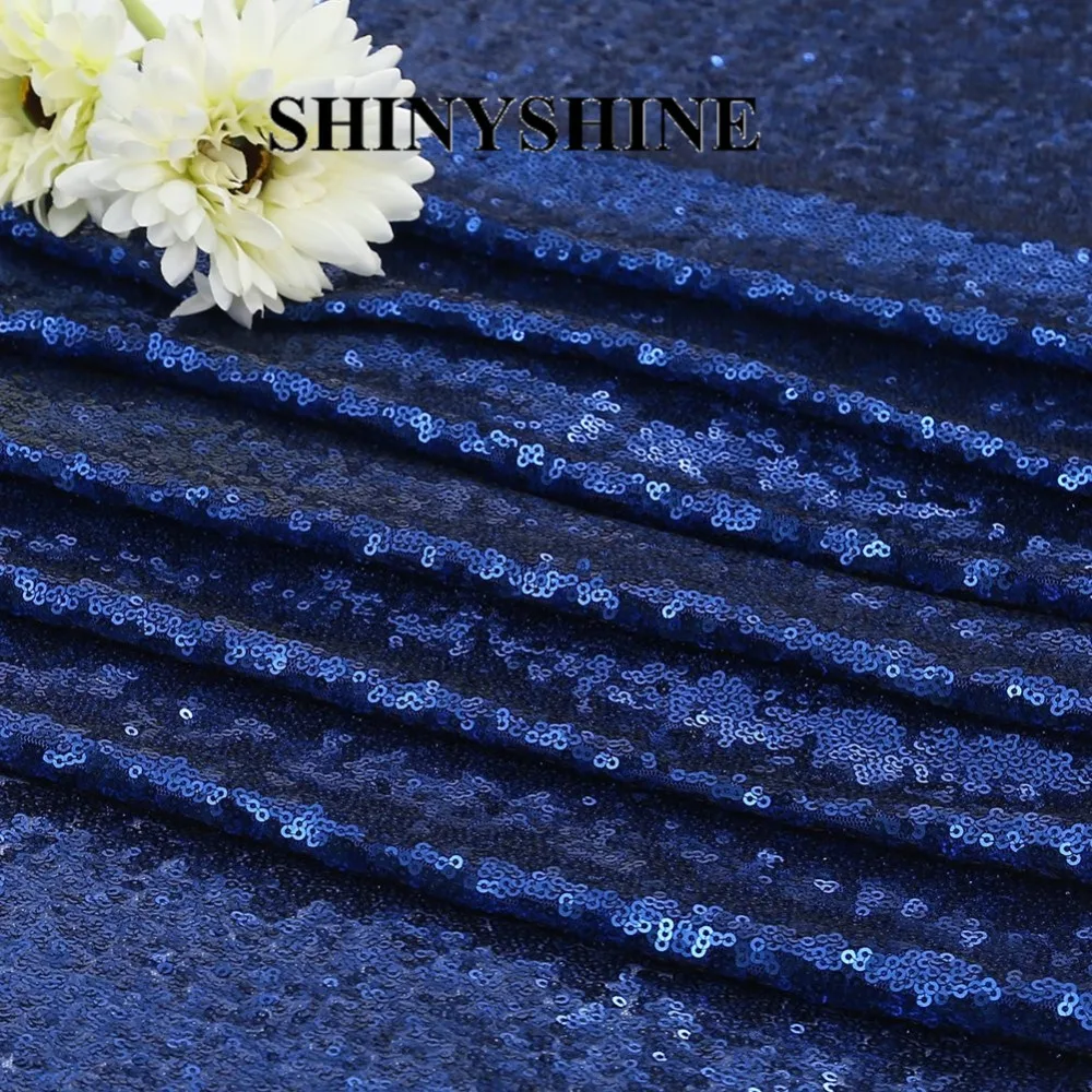 3 мм блесток ткани двора темно синий для скатерть блестки стол бегун Обложка