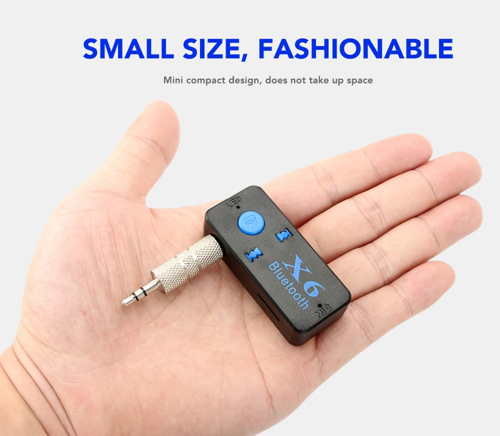 Handfree Автомобильный Bluetooth музыкальный приемник Универсальный 3,5 мм потоковый A2DP беспроводной авто AUX аудио адаптер с микрофоном для телефона MP3