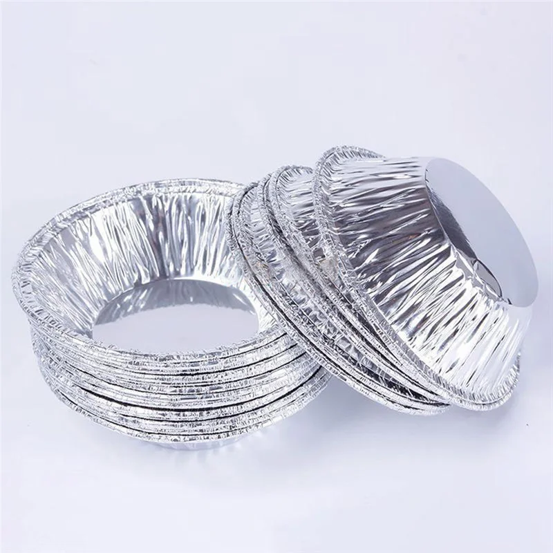 Одноразовые оловянные фрезы для яиц 50 шт. алюминиевая фольга основа чашка с tart