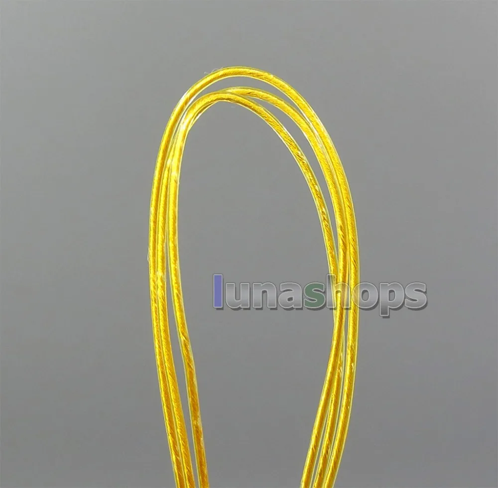LN006017 200 м OCC+ Позолоченные 24AWG 14*0,05 мм ПВХ(не Tefl) OD 0,7 мм наушники Earph оптом полуфабрикаты на заказ DIY ремонт