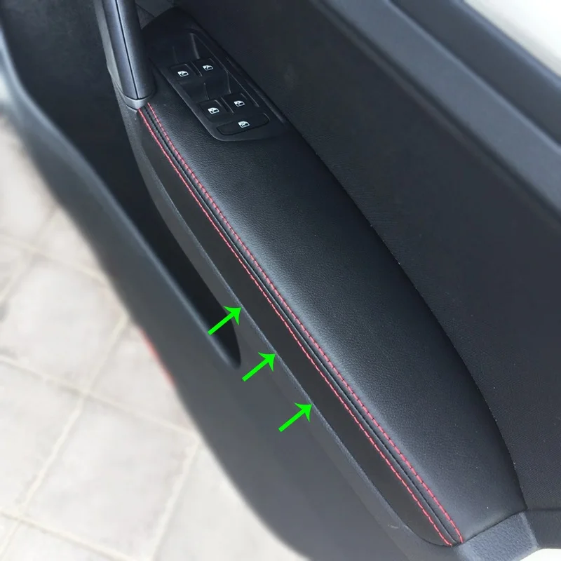 Для VW Golf 7 2014 2015 2016 2017 2018 4 шт. панель подлокотника автомобильной двери из