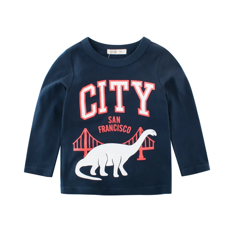 Футболка для мальчиков Детские Топы с длинным рукавом футболки принтом девочек