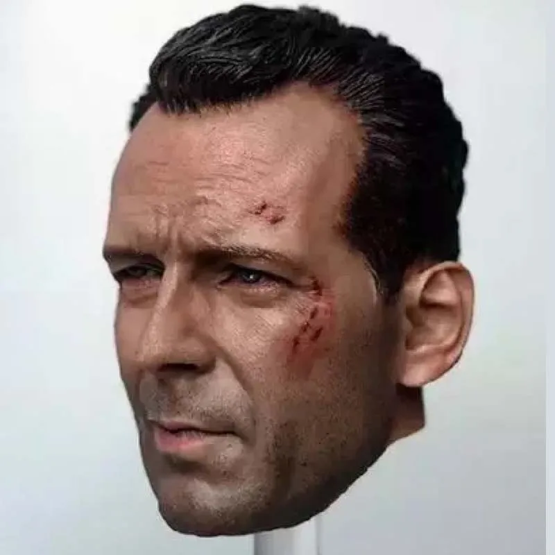Mnotht 1:6 масштаб Брюс Уиллис резьба по голове модель Die hard Battle повреждение мужской