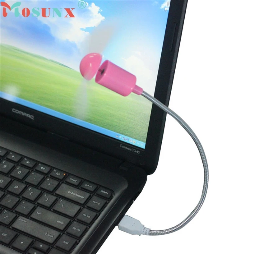 Mosunx Новый Mecall розовый гибкий USB мини вентилятор охлаждения кулер для ноутбука