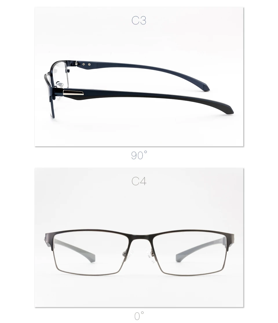 Оправа из сплава, оптические оправы для очков, мужские брендовые дизайнерские прозрачные компьютерные очки для близорукости, оправы для очков по рецепту, деловой стиль#66071