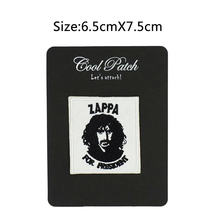 Нашивка С Вышивкой логотипом музыкальной рок группы ZAPPA 3 дюйма аппликация с