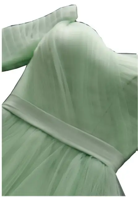 Довольно мятно зеленые цветные простые элегантное вырез лодочка Шея короткие