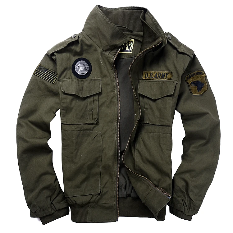 

High Quality Cotton Men's Military Style Jackets Pilot Coat Usa Army Air Force Bomber Jacket Men's casual Warm Jacket 5 Colors