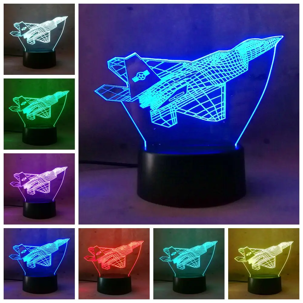 Крутая игрушка RC 3D модель самолетов креативная Ночная лампа сенсорная струйная