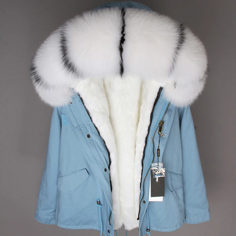 Зимняя женская куртка бренд 2019 большое натуральное меховое пальто парка