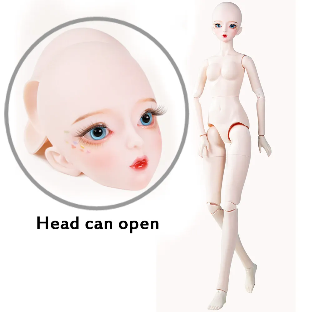 with makeup A 1/3 BJD кукла Обнаженная макияж, глаза, AI YoSD MSD SD набор игрушка подарок DC лати - Цвет: with makeup A