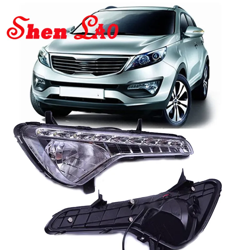 ShenLao 1 пара для Kia Sportage 2010 2011 2012 2013 2014 SPORTAGE R светодиодный DRL дневные ходовые огни