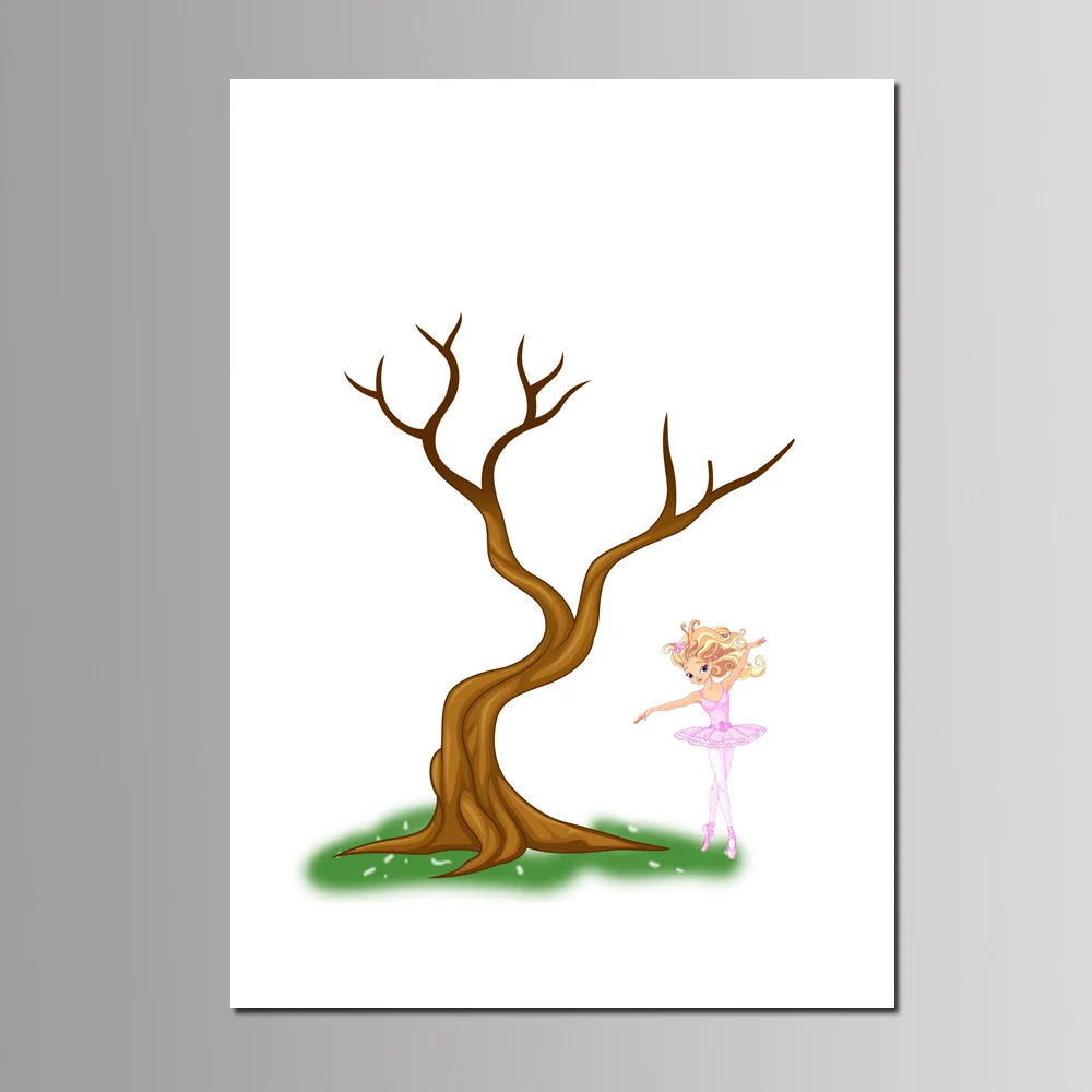 Baby Boy Girl Baptism Party Favor DIY Fingerprint Tree Guest Book Kids Birthday Gift Event Decor Customized Canvas Painting - Цвет: KD-59