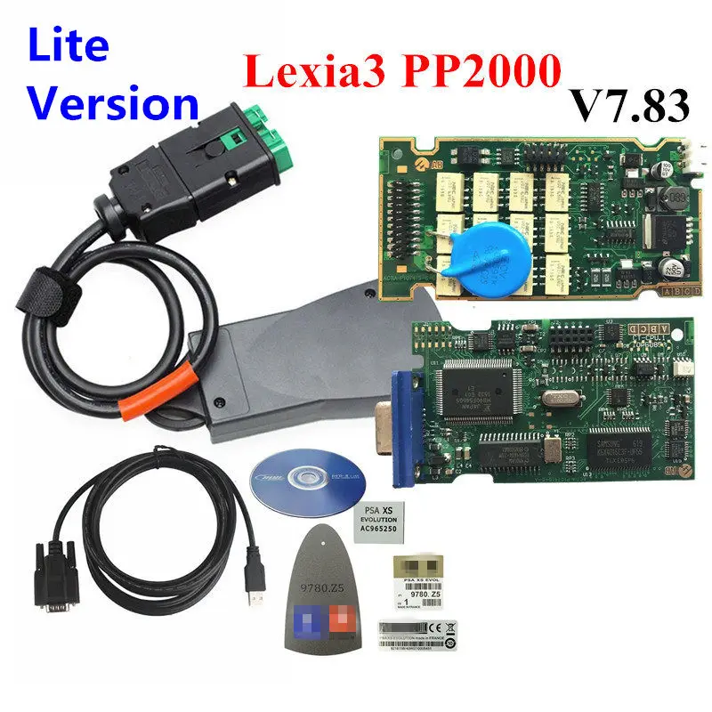 Полные чипы Diagbox V7.83 с 921815C прошивкой Lexia3 PP2000 V48/V25 Lexia 3 для Citroen/peugeot диагностический инструмент - Цвет: Lite Version