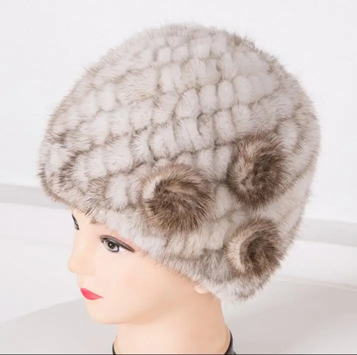 Новинка 2020 Женская Русская Шапка из натурального меха с цветами роскошная