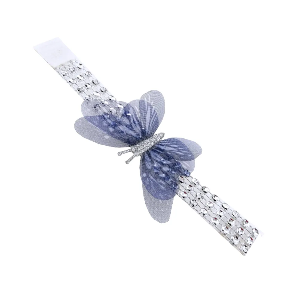 2 шт. случайный разноцветный тюль Бабочка алмазные кольца для салфеток сделай сам