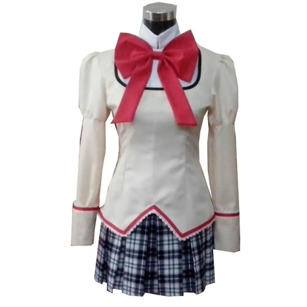 2019 Puella Magi Madoka Magica Kaname Akemi Homura школьная форма Платье Аниме Косплей костюмы|Костюмы