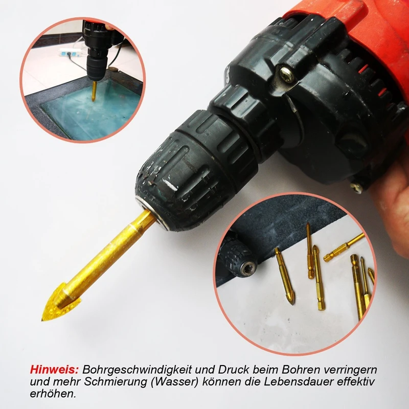 9 шт. Набор керамических сверл для плитки набор стеклянных шестигранных